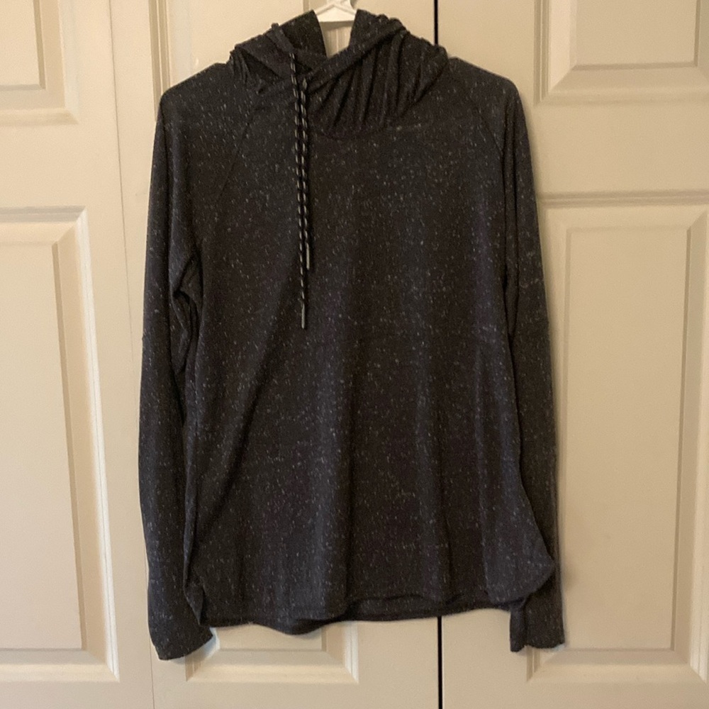 Columbia Omni wick women trail shaker II gray hooded long sleeve LG activewear